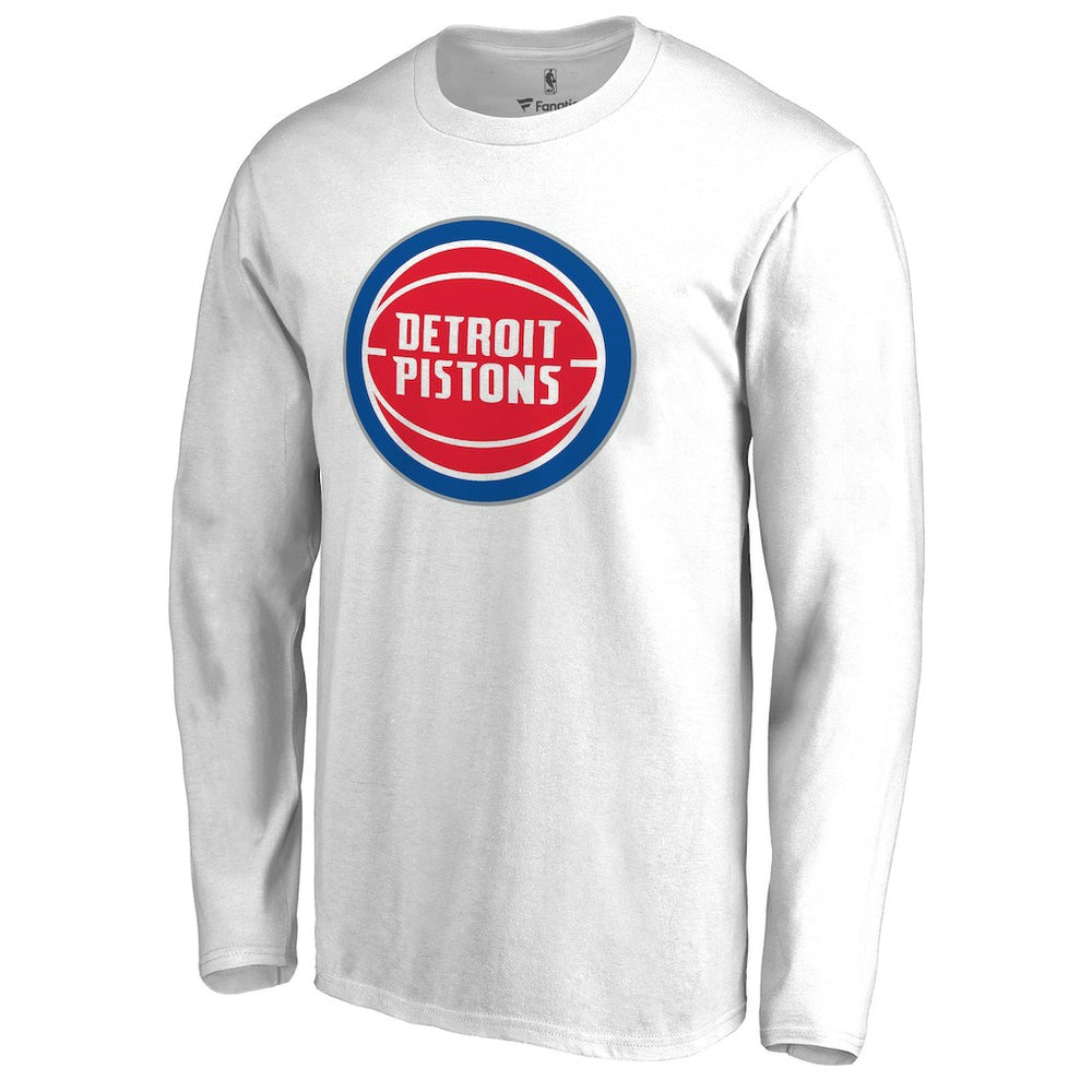 Detroit Pistons Primary Logo Long Sleeve T-Shirt sale - White online
