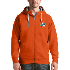 Miami Dolphins Antigua Victory Full-Zip Hoodie - Orange for sale