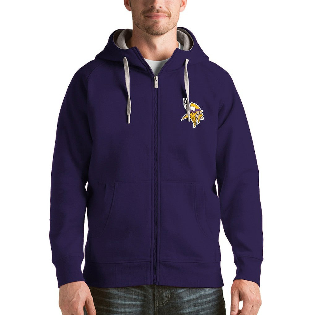 Minnesota Vikings Antigua Victory Full-Zip Hoodie - Purple discount