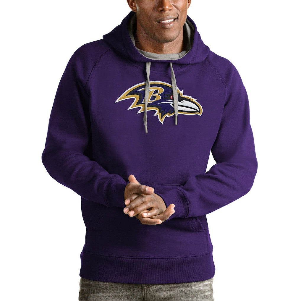 Baltimore Ravens Antigua Victory Pullover Hoodie - Purple outlet