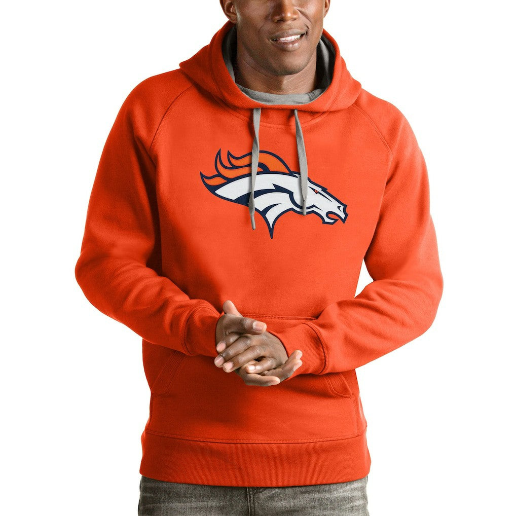 Denver Broncos Antigua Victory Pullover Hoodie - Orange for sale