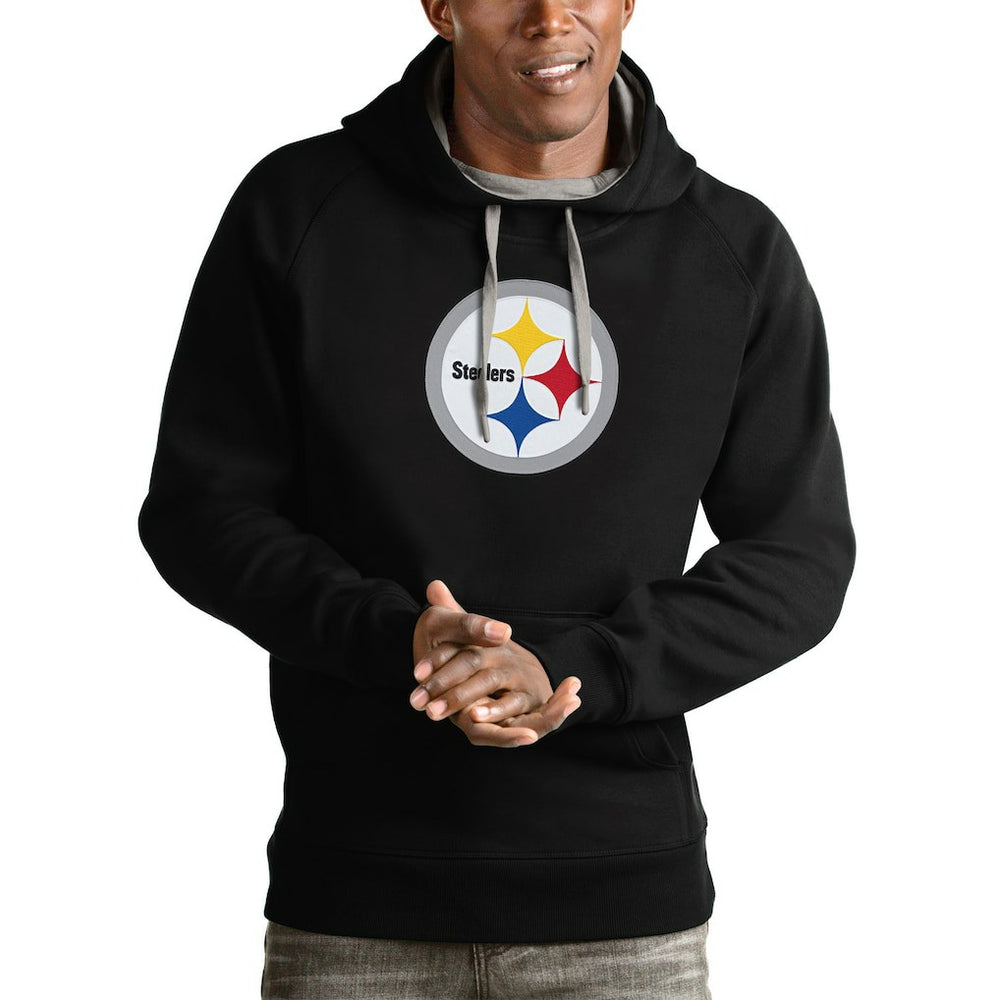 Pittsburgh Steelers Antigua Victory Pullover Hoodie - Black on sale