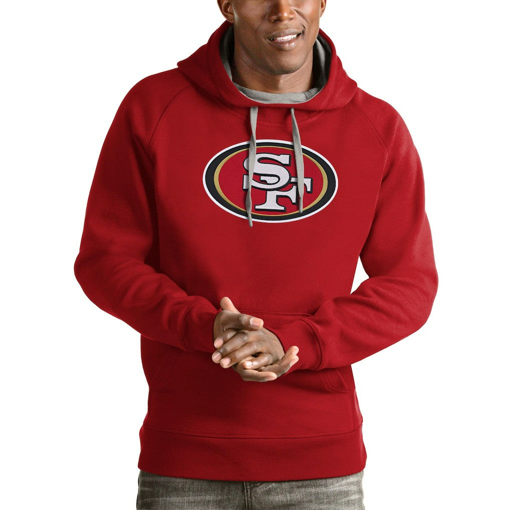 San Francisco 49ers Antigua Victory Pullover Hoodie - Scarlet for sale
