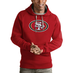 San Francisco 49ers Antigua Victory Pullover Hoodie - Scarlet for sale
