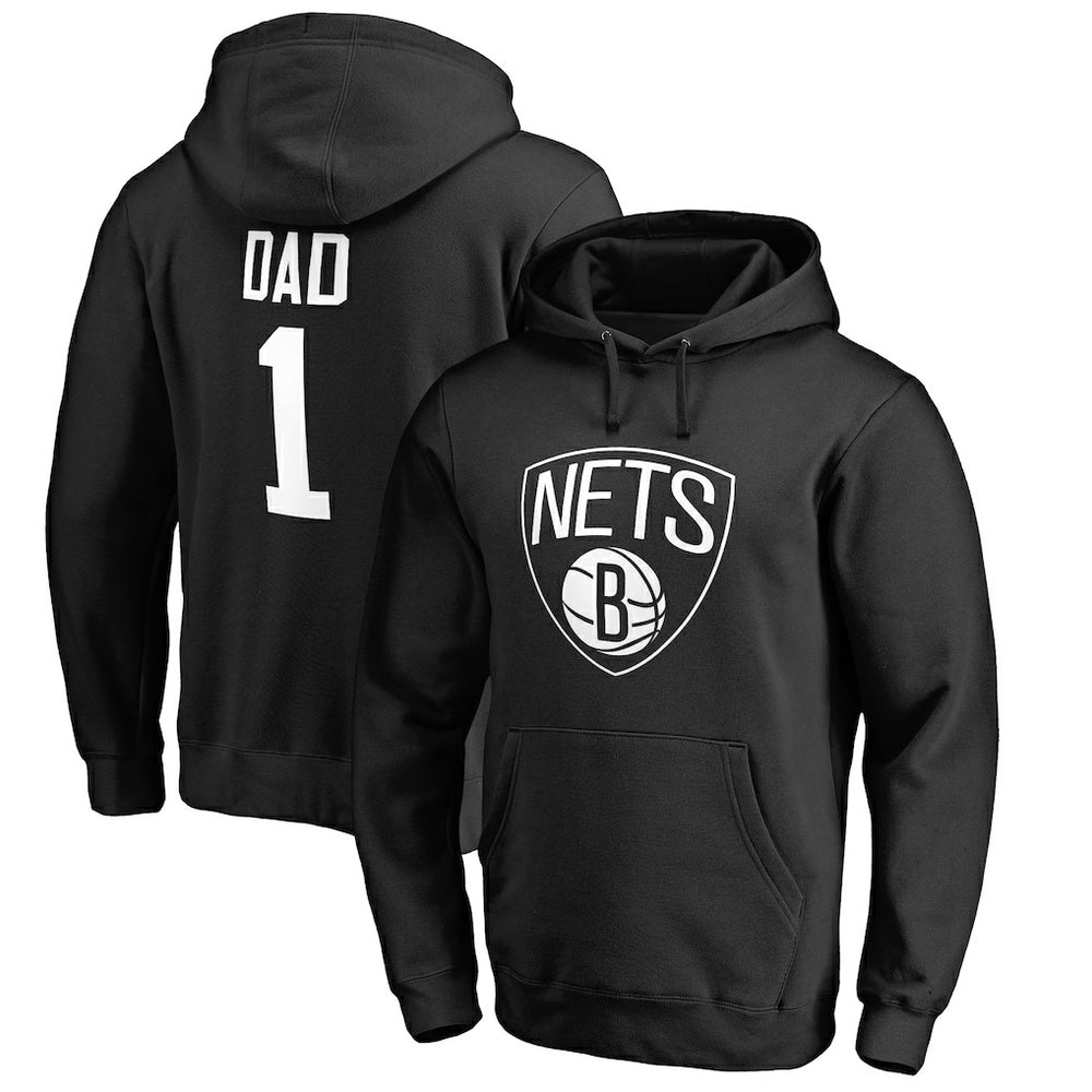 Brooklyn Nets #1 Dad Pullover Hoodie - Black for sale