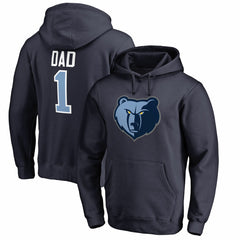 Memphis Grizzlies #1 Dad Pullover Hoodie - Navy outlet