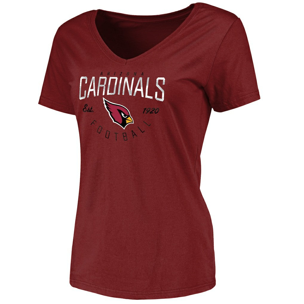 Arizona Cardinals Women's Live For It V-Neck T-Shirt - Cardinal outlet