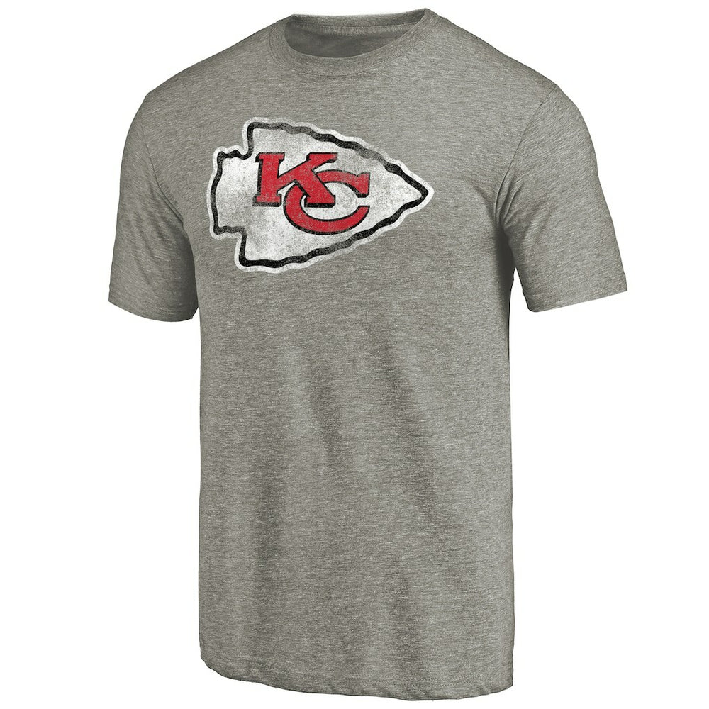Kansas City Chiefs Distressed Team T-Shirt - Ash on sale