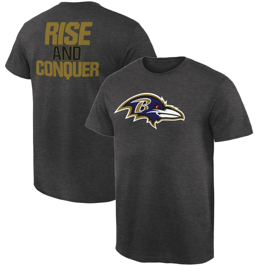 Baltimore Ravens Rally Logo T-Shirt - Heathered Gray sale