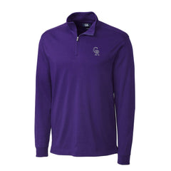 Colorado Rockies Cutter & Buck Belfair Half-Zip Pullover Jacket - Purple