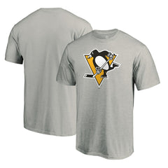 Pittsburgh Penguins Team Primary Logo 2 T-Shirt Ash