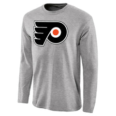 Philadelphia Flyers Team Primary Logo 2 Long Sleeve T-Shirt Ash