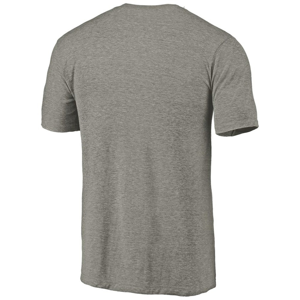 Tampa Bay Lightning Distressed Team Logo Tri-Blend T-Shirt Ash