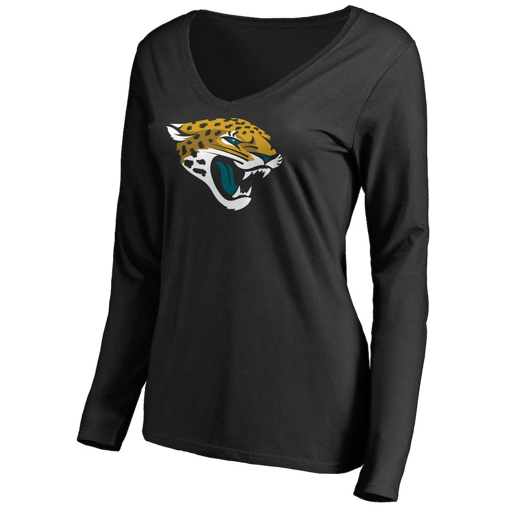 Jacksonville Jaguars Women's Primary Team Logo Long Sleeve T-Shirt - Black discount