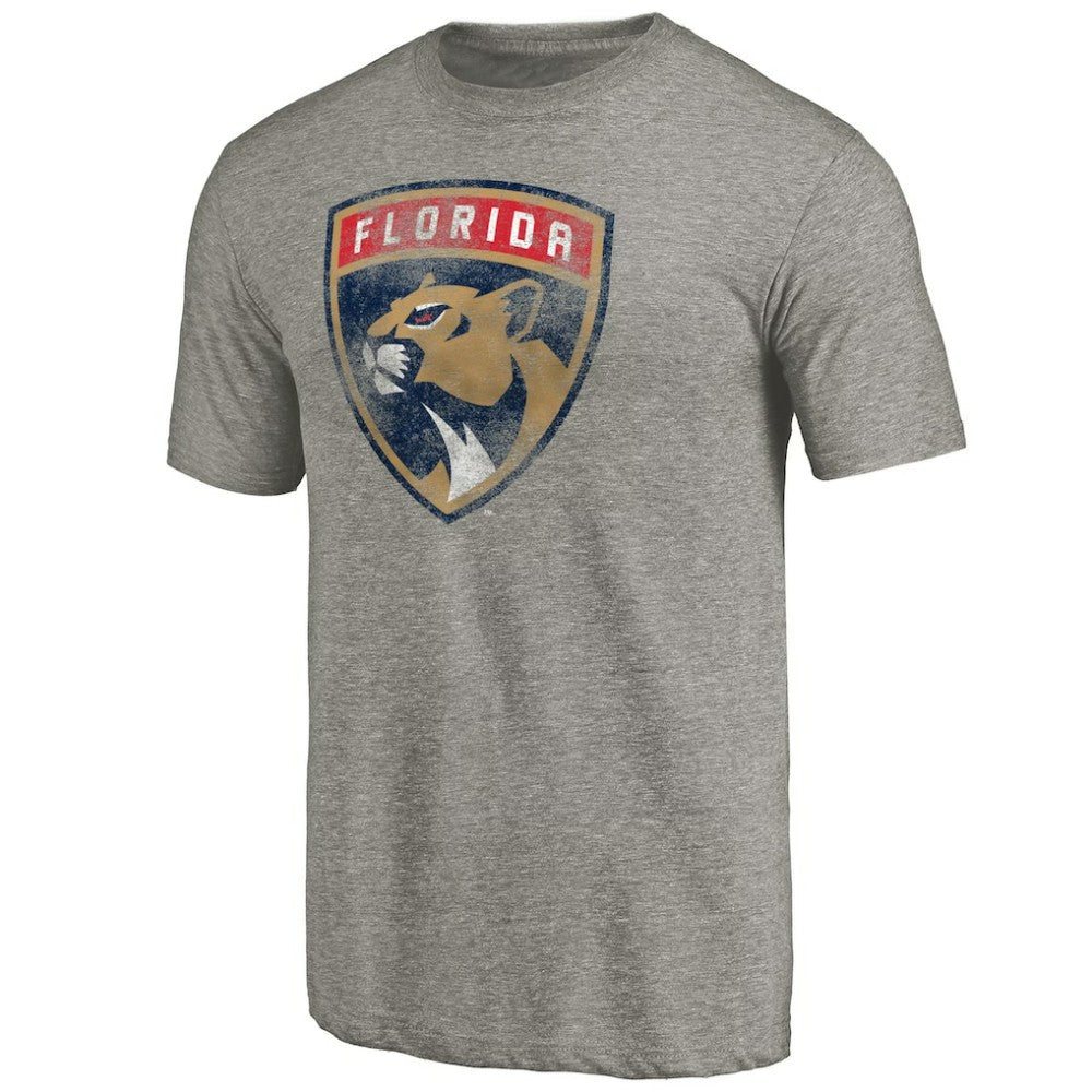Florida Panthers New Logo Tri-Blend T-Shirt Gray