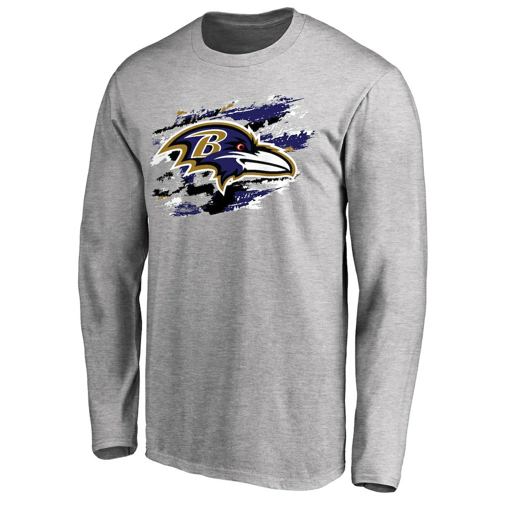 Baltimore Ravens True Colors Long Sleeve T-Shirt - Ash outlet