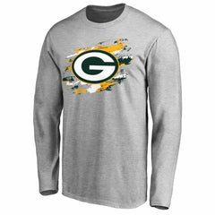 Green Bay Packers True Colors Long Sleeve T-Shirt - Ash sale