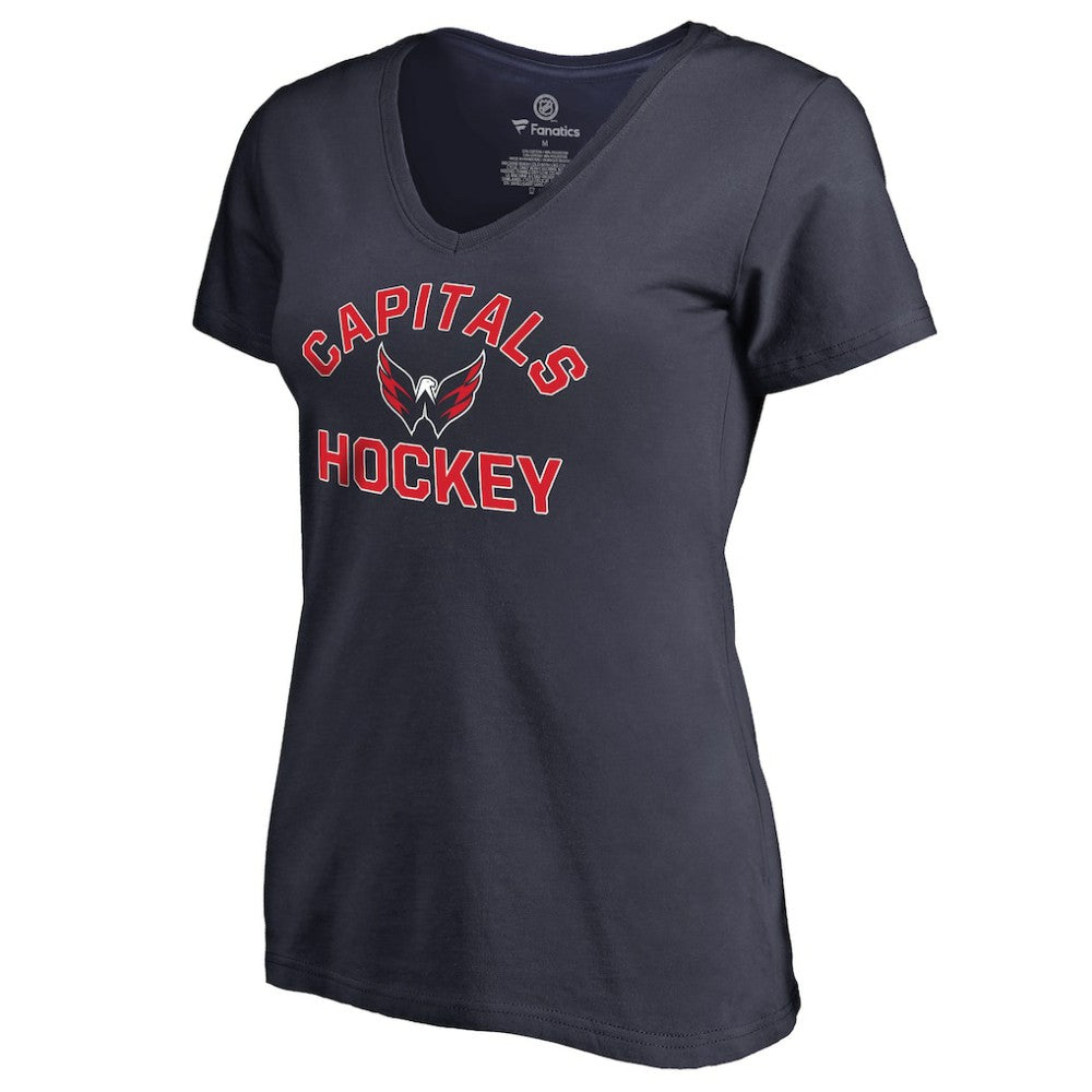 Washington Capitals Women's Overtime V-Neck T-Shirt Navy