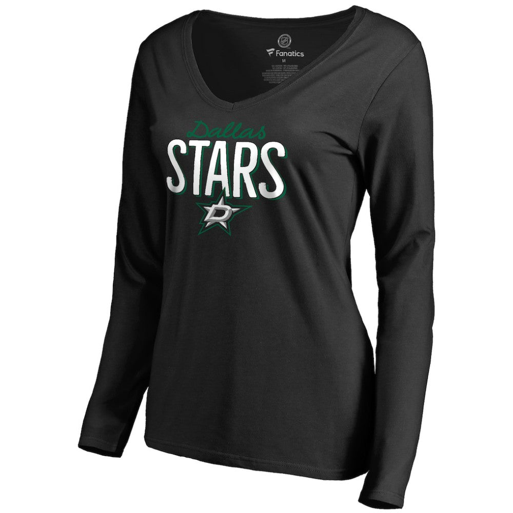 Dallas Stars Women's Nostalgia Long Sleeve T-Shirt Black