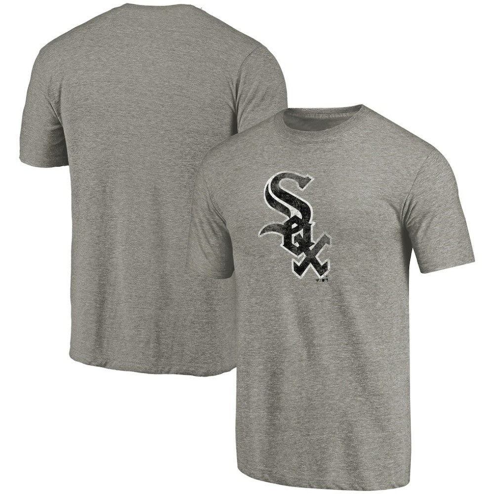 Chicago White Sox Distressed Team Tri-Blend T-Shirt - Ash