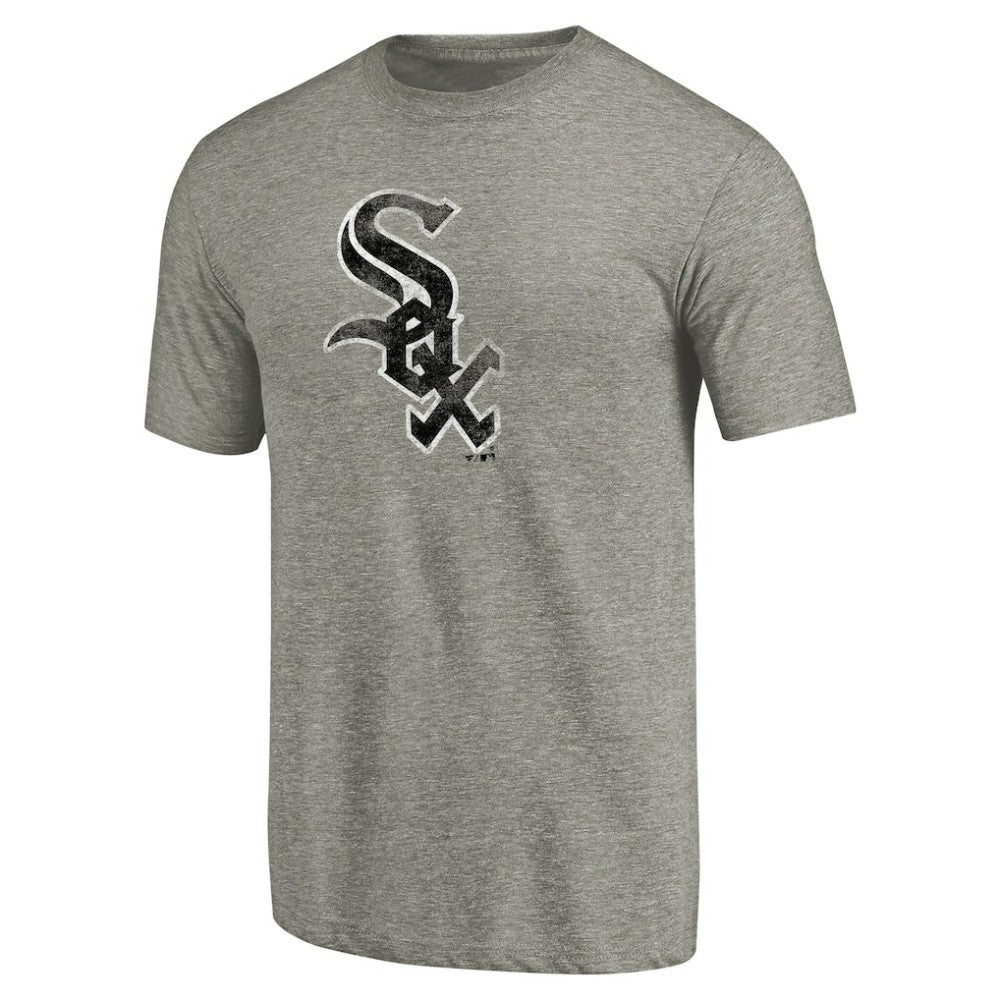 Chicago White Sox Distressed Team Tri-Blend T-Shirt - Ash