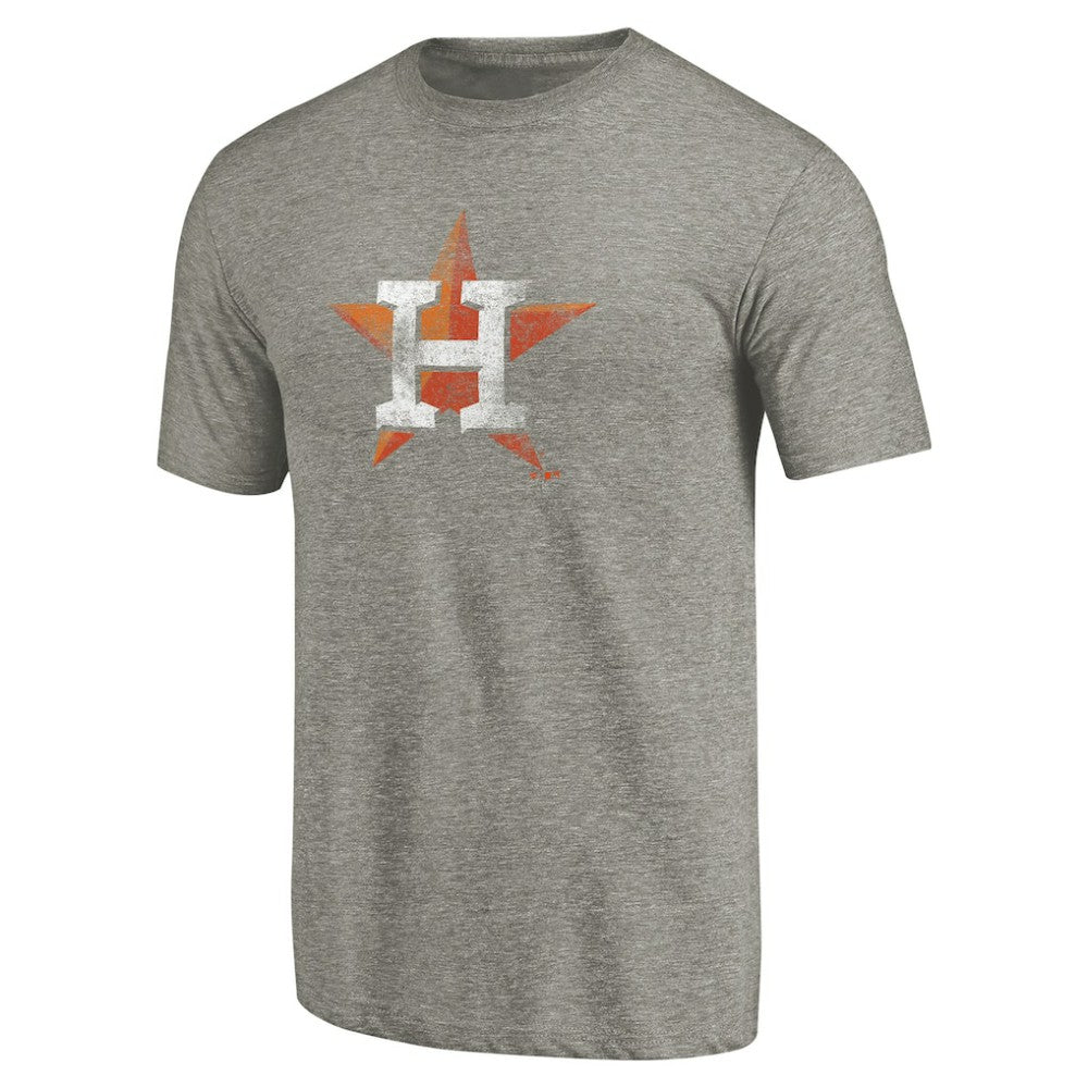 Houston Astros Distressed Team Tri-Blend T-Shirt - Ash