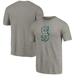 Seattle Mariners Distressed Team Tri-Blend T-Shirt - Ash