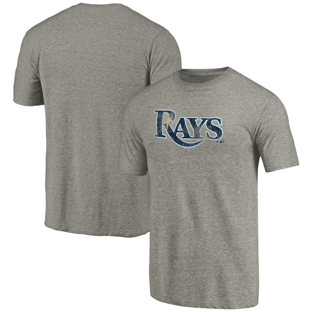 Tampa Bay Rays Distressed Team Tri-Blend T-Shirt - Ash