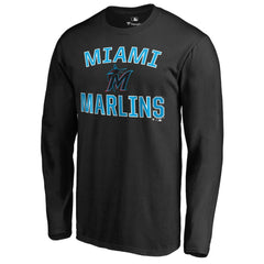 Miami Marlins Victory Arch Long Sleeve T-Shirt - Black