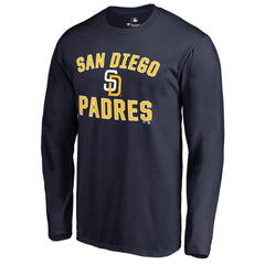 San Diego Padres Victory Arch Long Sleeve T-Shirt - Navy