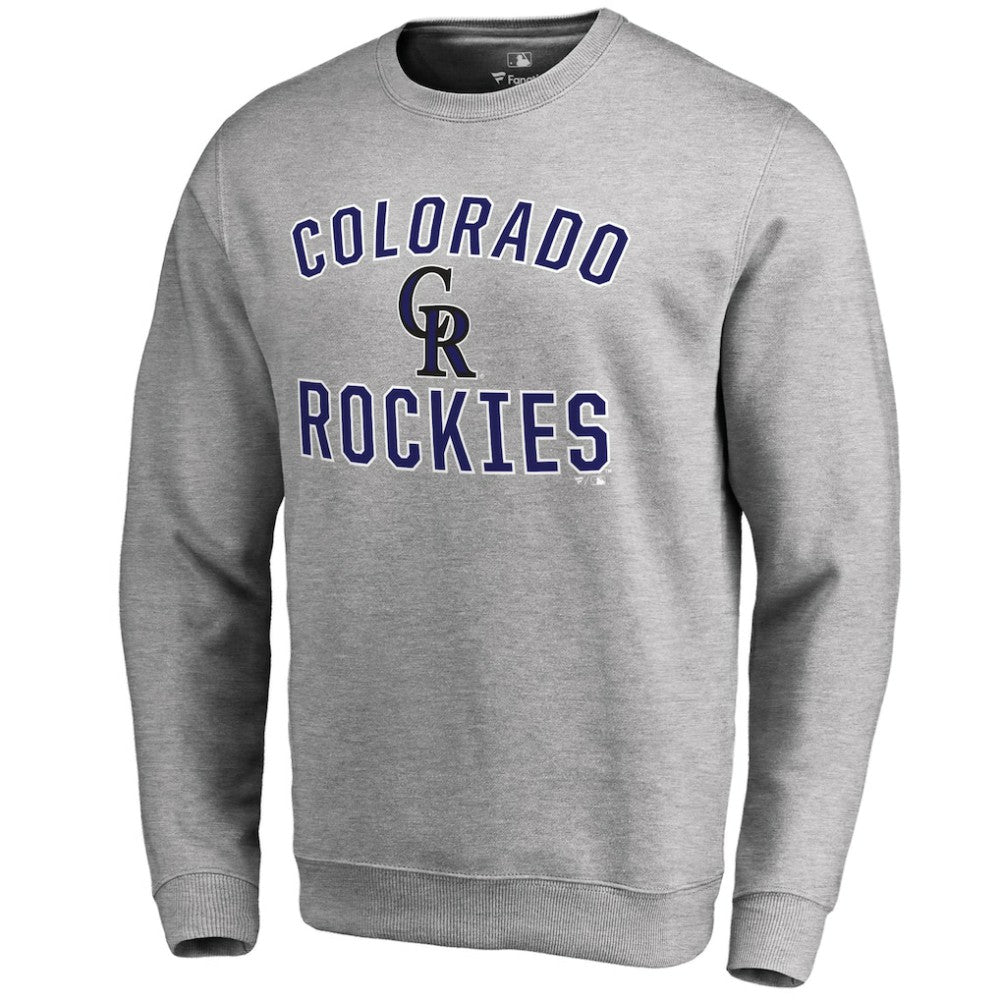 Colorado Rockies Victory Arch Pullover Sweatshirt - Ash
