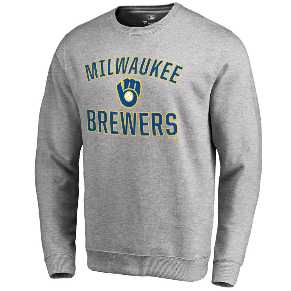 Milwaukee Brewers Victory Arch Pullover Sweatshirt - Ash