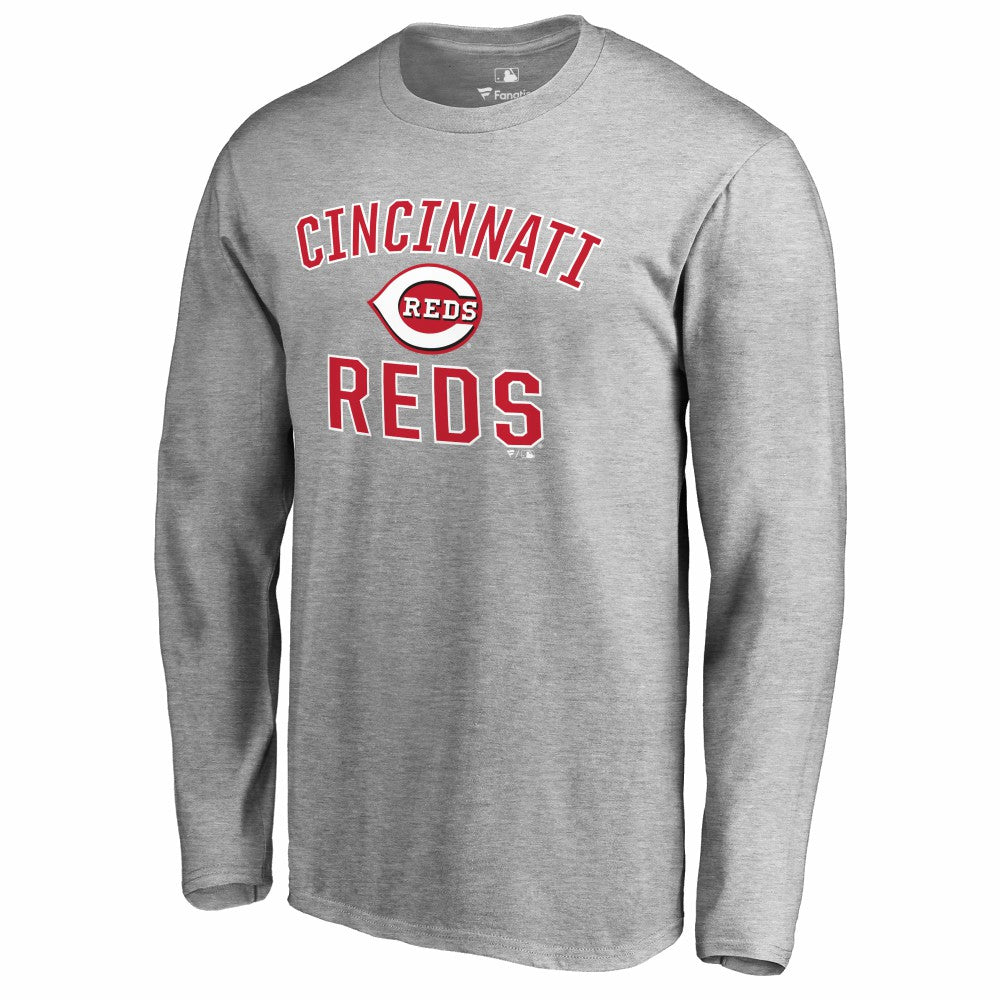 Cincinnati Reds Victory Arch Long Sleeve T-Shirt - Ash