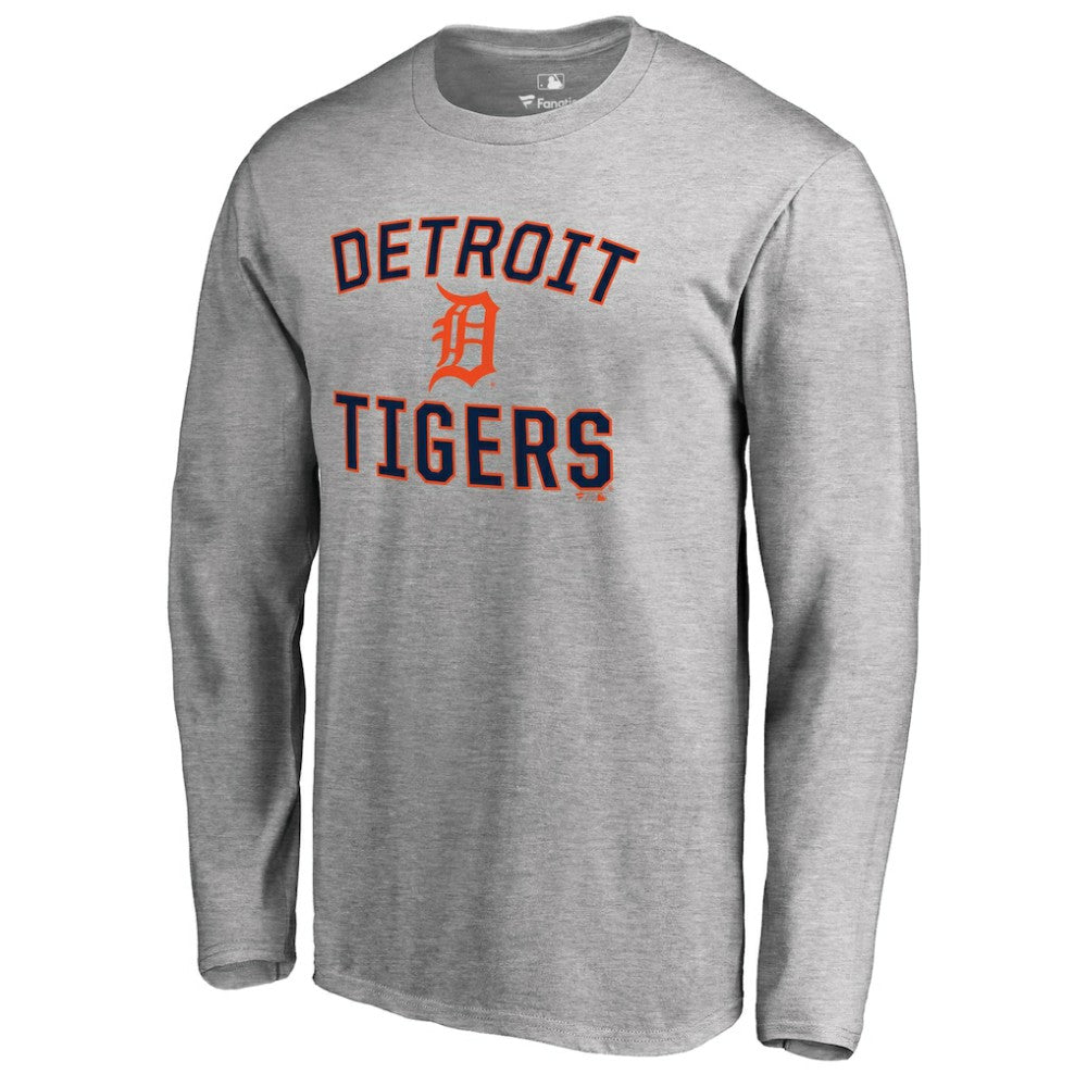 Detroit Tigers Victory Arch Long Sleeve T-Shirt - Ash