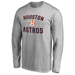Houston Astros Victory Arch Long Sleeve T-Shirt - Ash