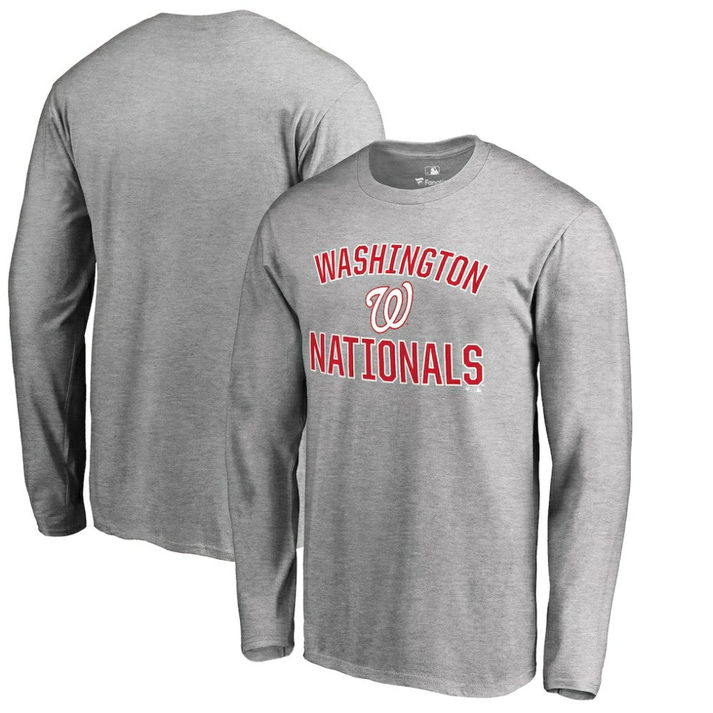 Washington Nationals Victory Arch 2 Long Sleeve T-Shirt - Ash