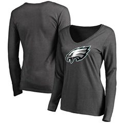 Philadelphia Eagles Women's Team Logo Long Sleeve T-Shirt - Heathered Gray online