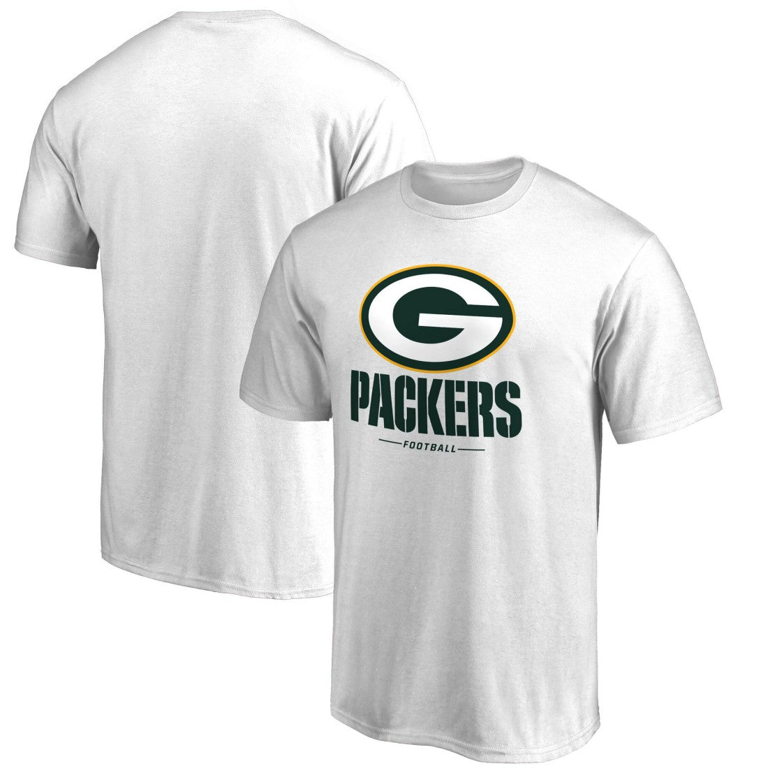 Green Bay Packers Team Lockup 2 T-Shirt - White outlet