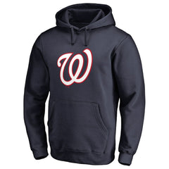 Washington Nationals Official Logo Fitted Pullover Hoodie - Navy
