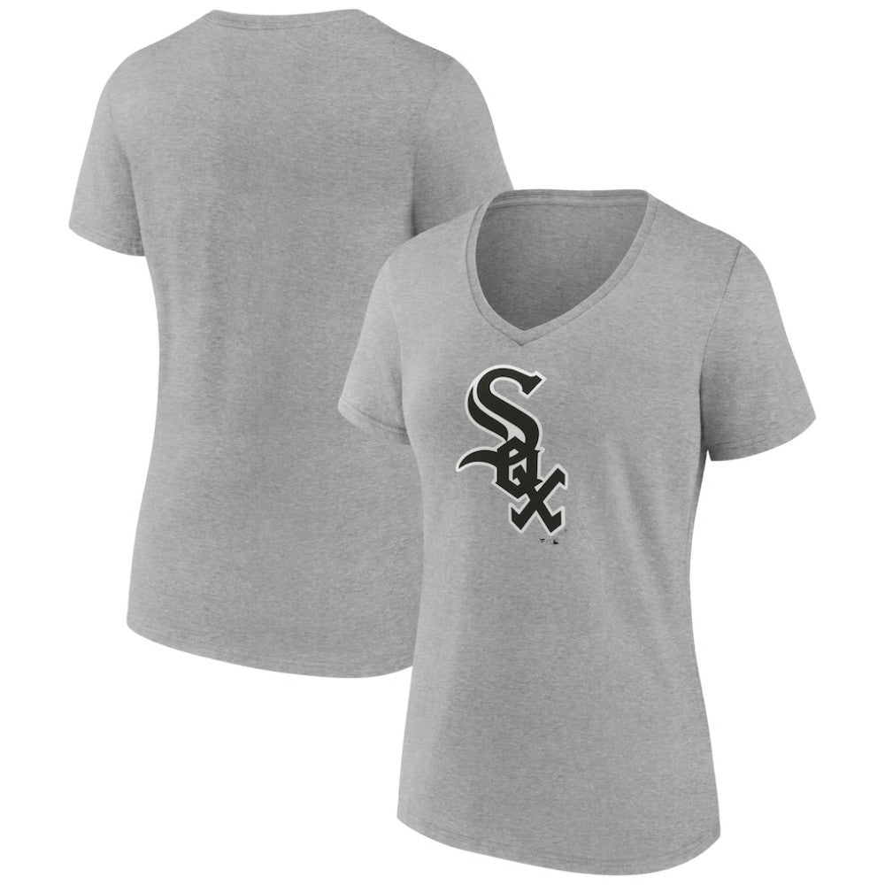 Chicago White Sox Women's Secondary Color Primary Logo T-Shirt - Ash