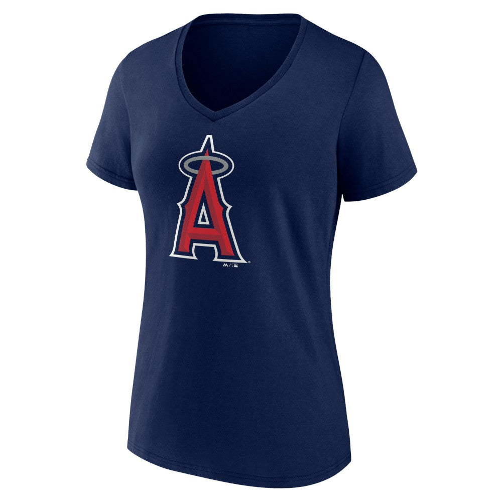Los Angeles Angels Women's Secondary Color Primary Logo T-Shirt - Navy