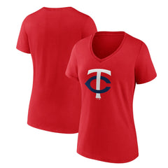 Minnesota Twins Women's Secondary Color Primary Logo T-Shirt - Red