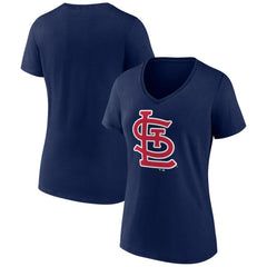 St. Louis Cardinals Women's Secondary Color Primary Logo T-Shirt - Navy