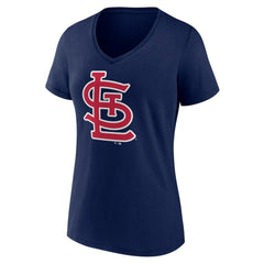 St. Louis Cardinals Women's Secondary Color Primary Logo T-Shirt - Navy
