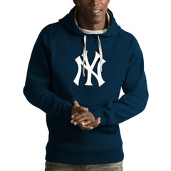 New York Yankees Antigua Victory Pullover Hoodie - Navy