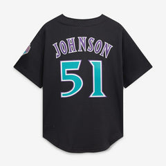 Randy Johnson Arizona Diamondbacks Cooperstown Collection Mesh Batting Practice Button-Up Jersey - Black | Mitchell & Ness