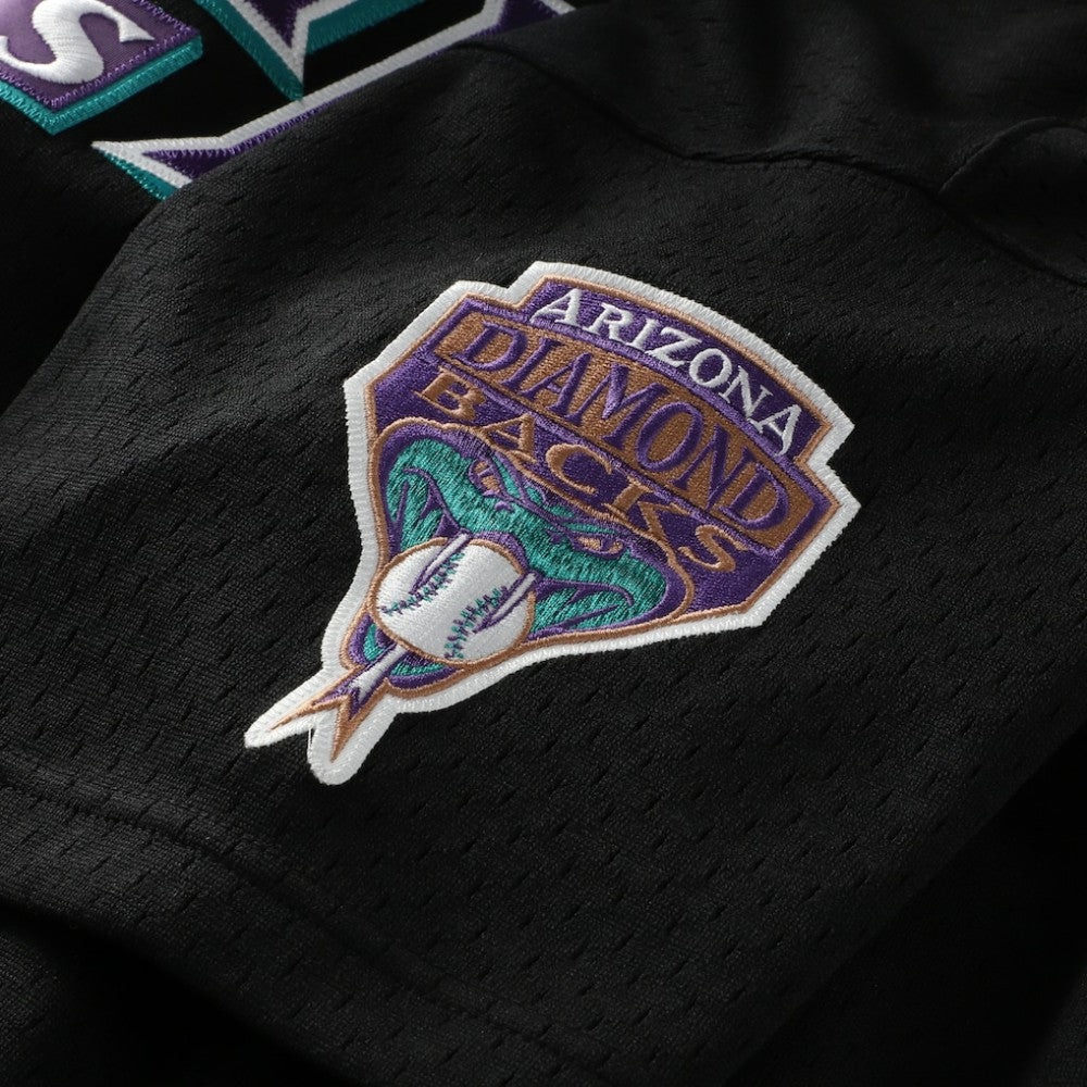 Randy Johnson Arizona Diamondbacks Cooperstown Collection Mesh Batting Practice Button-Up Jersey - Black | Mitchell & Ness