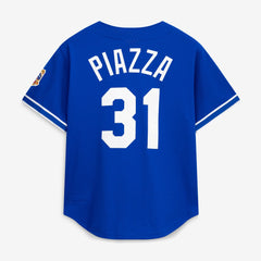 Mike Piazza Los Angeles Dodgers Cooperstown Collection Mesh Batting Practice Button-Up Jersey - Royal | Mitchell & Ness