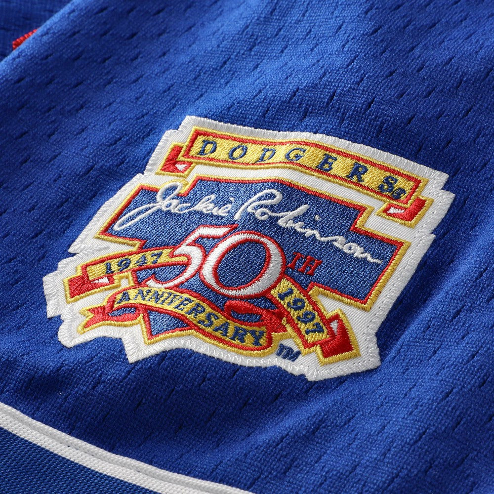 Mike Piazza Los Angeles Dodgers Cooperstown Collection Mesh Batting Practice Button-Up Jersey - Royal | Mitchell & Ness