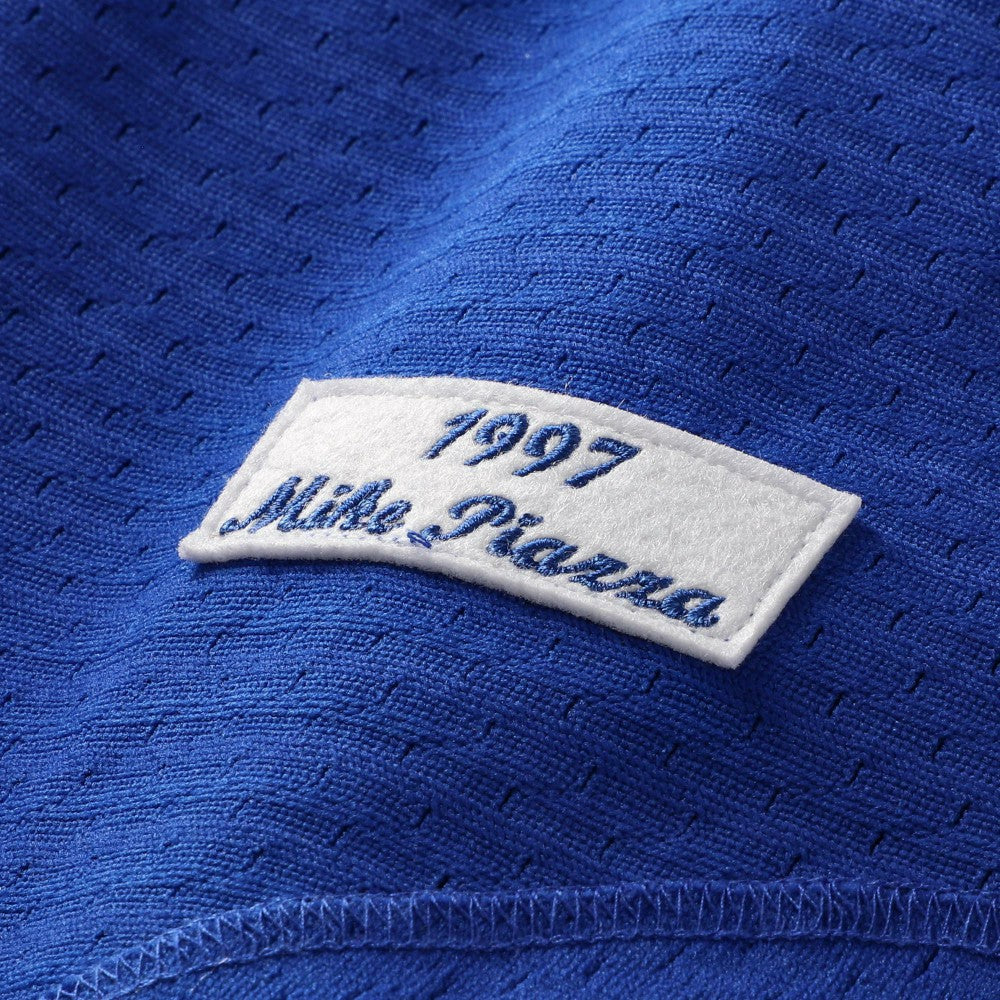 Mike Piazza Los Angeles Dodgers Cooperstown Collection Mesh Batting Practice Button-Up Jersey - Royal | Mitchell & Ness